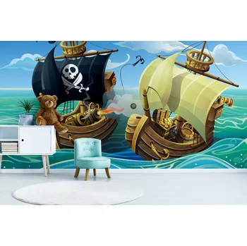 Tapeta Malvis ® Dětská tapeta Piráti útočí Vel. (šířka x výška): 216 x 140 cm