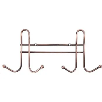 Věšák Háček nástěnný 2 dvojháčky měď antik