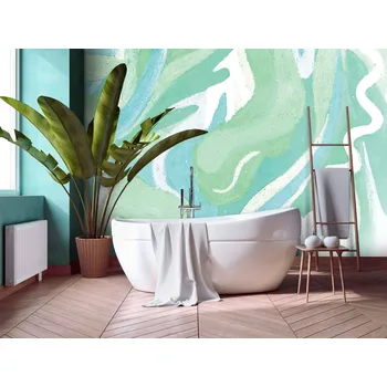 Tapeta Malvis ® Tapeta Abstraktní aqua zelená Vel. (šířka x výška): 144 x 105 cm