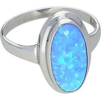 Prsten Goldstore Stříbrný prsten s oválným opálem Velikost: 50