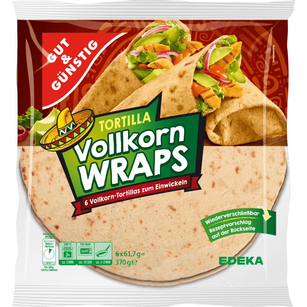 Gut G Nstig Tortilla Vollkorn Wraps G Zbozi Cz