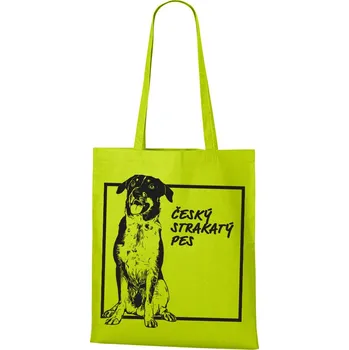 Nákupní taška Plátěná taška Český strakatý pes, Barva Limetková, Velikost 40×45 cm, Canvas Nákupní taška Bezvatriko.cz 1156