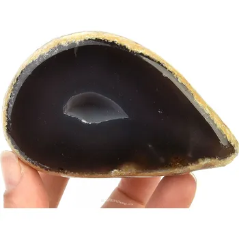 Přírodní kámen Geoda achát hnědá s dutinou 291 g