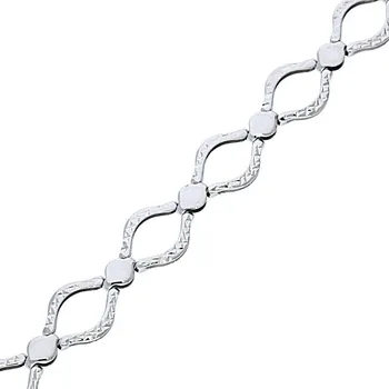 Náramek Goldstore Náramek v bílém zlatě článkový Váha: 4.10 g, Délka: 19 cm