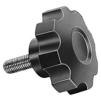 Šroub Šroub hvězdicový s osmi vrcholy ø25 mm závit M4x10 mm PA černý