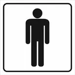 Walteco WC muži samolepka 80 x 80 mm