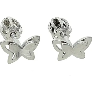 Náušnice Goldstore Stříbrné náušnice motýlci Varianta: stříbrné náušnice