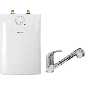 Bojler CLAGE S 5-U + EKZ zásobníkový ohřívač pro spodní montáž s armaturou EKZ, 5 l, 4100-42058