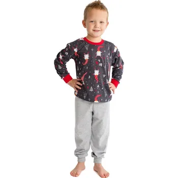 Chlapecké pyžamo Bettymode Dětské pyžamo VÁNOČNÍ SKŘÍTEK dlouhý rukáv, 116
