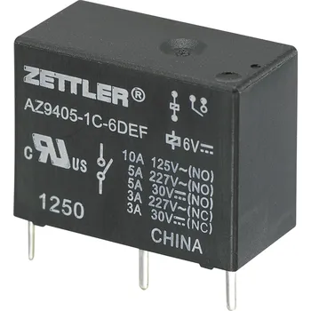 Relé Zettler Electronics AZ9405-1C-12DEF relé do DPS 12 V/DC 10 A 1 přepínací kontakt 1 ks