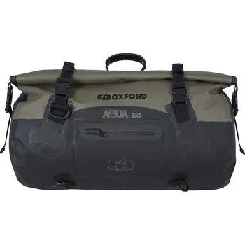Zavazadlo na motocykl Vodotěsný vak OXFORD Aqua Roll Bags T-50 (khaki/černý) 50L