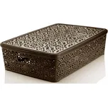 Košík s víkem MONAKO 10,2x40,3x27 cm wenge