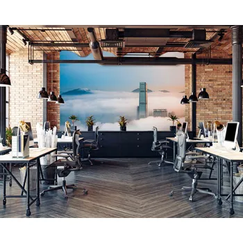 Fototapeta Malvis ® Tapeta Město v mracích Vel. (šířka x výška): 144 x 105 cm