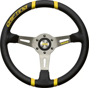 Tuning MOMO Drifting sportovní kožený volant 350 mm - žlutý