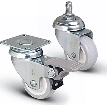 Pojezdové kolečko Průmyslové kolečko otočné, s dírou, bez brzdy, ø50, PA disk, kluzné ložisko, PVC