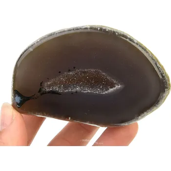 Přírodní kámen Achát geoda hnědá s dutinou 236 g