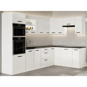 Vicky rohová kuchyně P 290 x 180 cm bílá/lesklá Kuchyňská linka Vicky rohová kuchyně P 290 x 180 cm bílá/lesklá