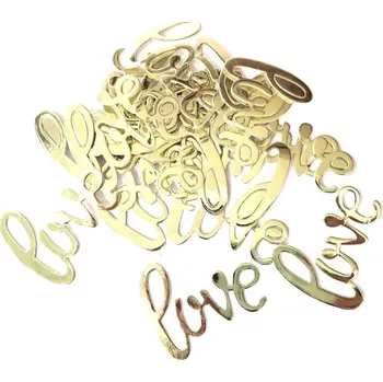Papírové konfety LOVE - 14 g - zlaté
