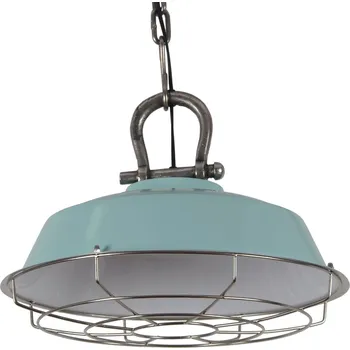 Zelené závěsné kovové světlo Milan vintage green - Ø 44*36 cm