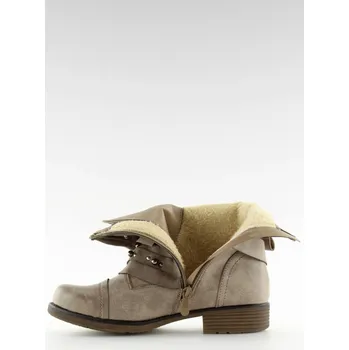 Dámská zimní obuv Dámské kotníkové boty 17103 - BESTELLE khaki-béžová 37