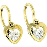 Goldstore Srdíčka zlaté dětské náušnice Váha: 0.93 g