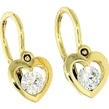 Náušnice Goldstore Srdíčka zlaté dětské náušnice Váha: 0.93 g