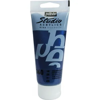 Výtvarná barva Akrylová barva Pébéo Studio Acrylic 100 ml - 360 modročerná iridescentní