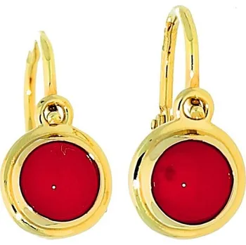 Náušnice Goldstore Zlaté dětské náušnice s korálem Váha: 1.10 g