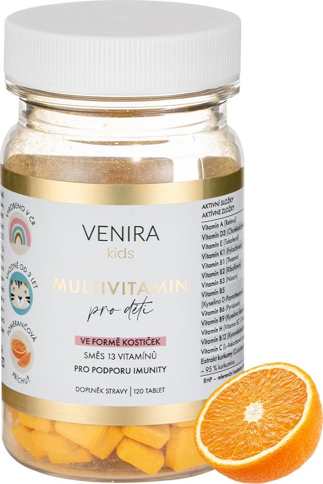 Foto VENIRA Multivitamin pro děti pomeranč 120 tbl. Zbozi.cz