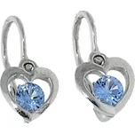 Goldstore Dětské náušnice světlemodrý kámen Váha: 0.86 g