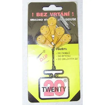 Věšák Háček Twenty univerzální žlutý U1/blistr 5 ks