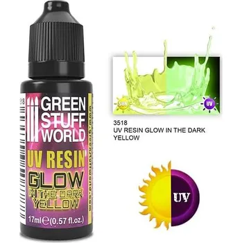 Plastikový model Green Stuff World: UV Resin - Glow in the Dark: Yellow 17ml