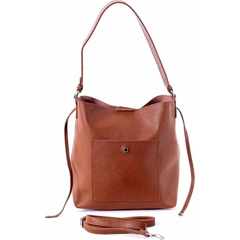 Kabelka Hnědá kabelka na rameno + malá etue David Jones 6844-1