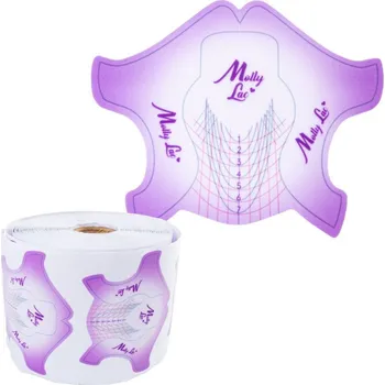Plastové poloprůhledné šablony na nehty Violet FLEXIBLE Molly Lac 500 ks
