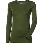 Progress ORIGINAL dámské triko LS MERINO khaki melír XXL; Zelená triko + DÁREK DLE VÝBĚRU!