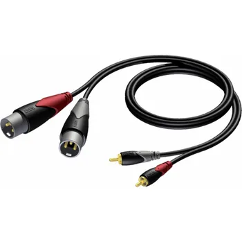 Audio kabel 2x XLR samec-2X RCA / CINCH samec 1,5M kabel