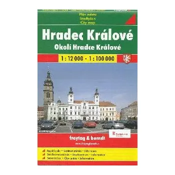Hradec Králové 1:12 000, Okolí Hradce Králové 1:100 000 plán města + mapa - Freytag a Berndt
