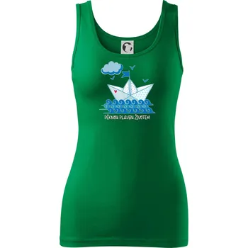 Dámské oblečení Pěknou plavbu životem - Dámské tílko - L ( Středně zelená )