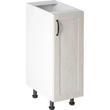 Obývací stěna Spodní skříňka, bílá/sosna skandinávská, pravá, ROYAL D30