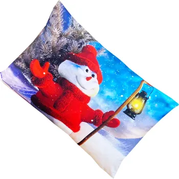 Povlečení Numberoplus Vánoční povlak na polštář - Veselý sněhulák