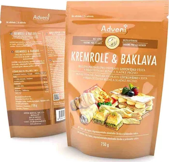 Adveni Kremrole & baklava bezlepková směs pro přípravu listového a filo těsta 750 g