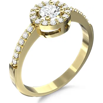 Šperk Couple, Oslnivý prsten Verity, žluté zlato se zirkony, vel. 54, prům. 17.2 mm, 585-66-1-0247.0Z00.0.54.001