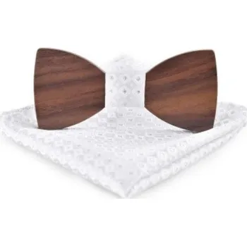 Motýlek Amparo Miranda® Dřevěný motýlek s kapesníčkem A02