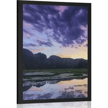 Plakát Dovido Plakát romantický západ slunce v horách