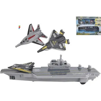 loď a ponorka Letadlová Loď válečná se 3 vystřelovacími stihačkami plastová