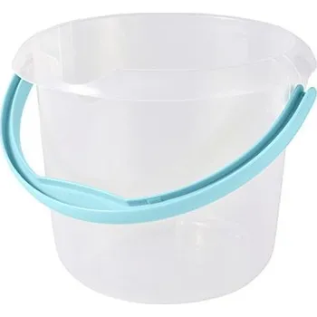 kbelík Vědro 5l s výlevkou, transparentní d24x20cm, plast