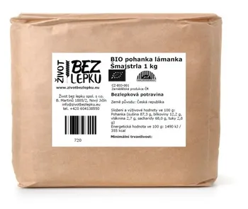 Život bez lepku BIO pohanka lámanka Šmajstrla 1 kg