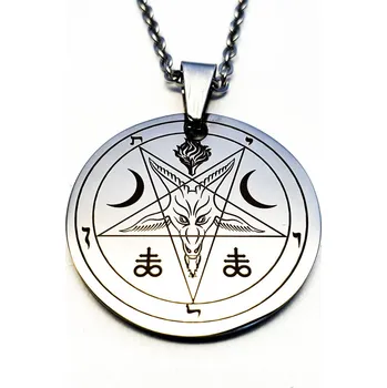 Vojenské psí známky HeLLTag - náhrdelník - Baphomet Leviathan - CT Silver