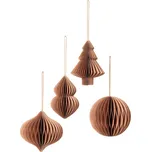 Dekorační papírové ozdoby Broste SET/4ks hnědé