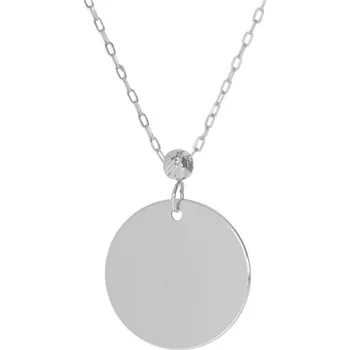 Náhrdelník Náhrdelník kulatá destička z bílého zlata